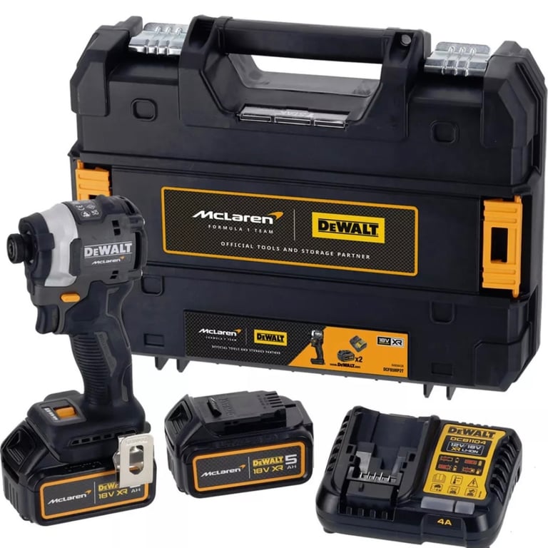 DEWALT DCF85MP2T MCLAREN F1 18V XR BL 1/4IN IMPACT DRIVER + 2 X 5AH BATTERIES - UNWANTED GIFT.
