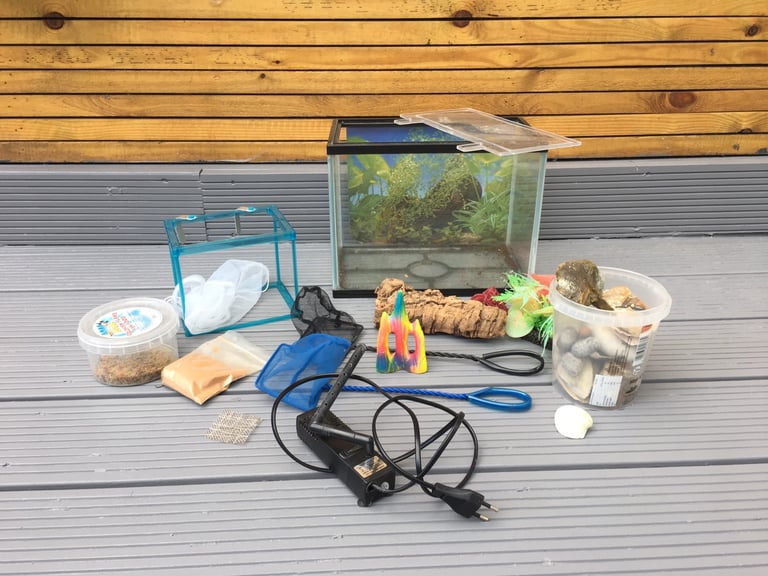 Fish tank with accessories 