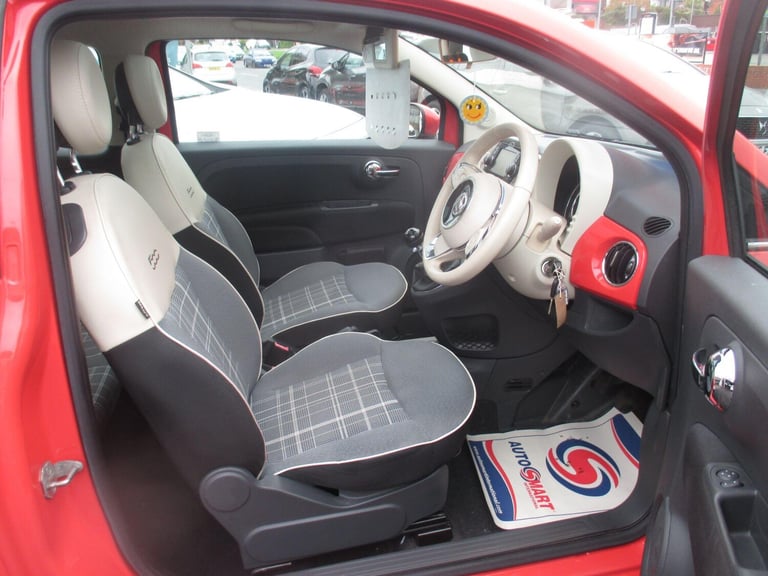 2016 Fiat 500 0.9 TwinAir Lounge Euro 6 (s/s) 3dr HATCHBACK Petrol Manual