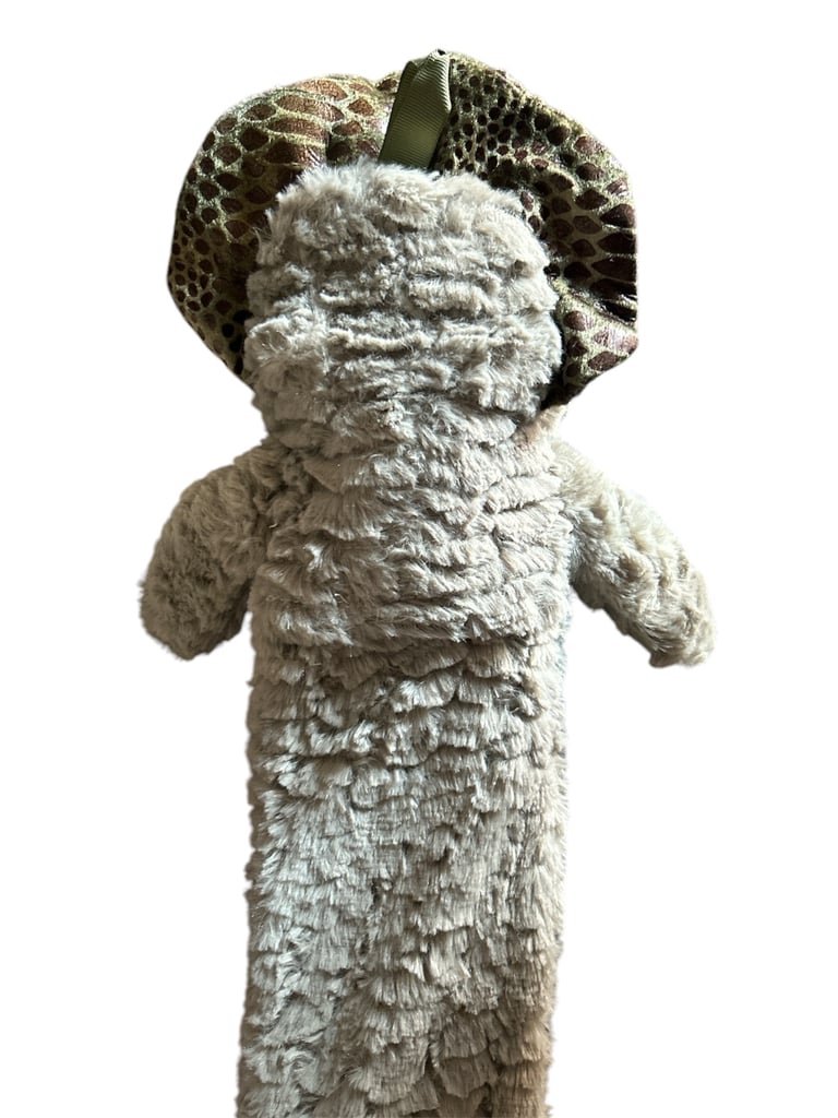 Hot Water Bottle Big Dreamers Childrens Animal Dinosaur Rhino Soft Plush 28x9”