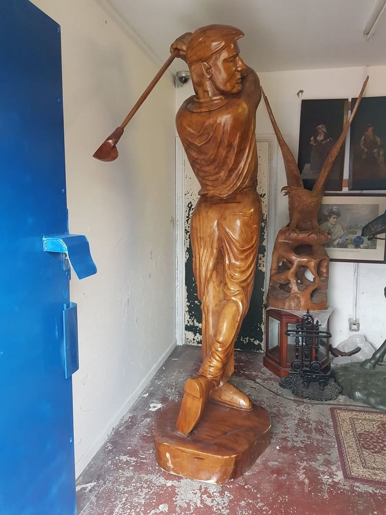 Larger Than Life Teak Golfer  (8'3")