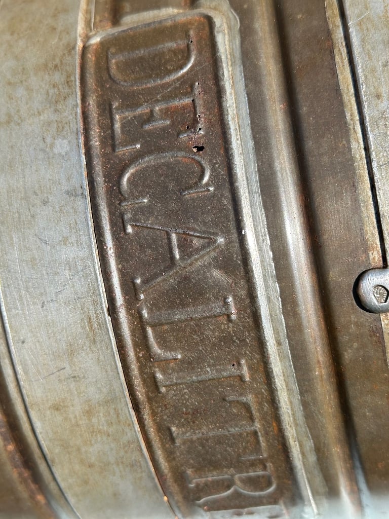 ANTIQUE FRENCH DECALITRE MEASURING JUG PITCHER, H33cm - 1900s CHAMPAGNE VINEYARD - WILL POST!