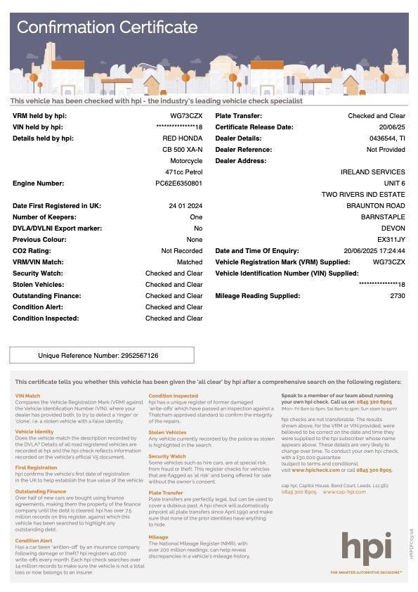 2024 73-PLATE HONDA CB500X ** JUST 2,730 MILES FROM NEW ** EXTRAS **