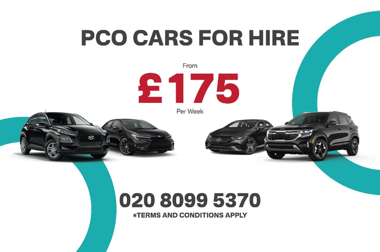 CHEAP PCO Car Hire + Rent To Buy, Uber Ready Rental, Greenford, Northolt, Horsenden, Wembley
