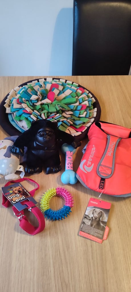 Dog Toys, Lead, Life Jacket, Snuffle Feeding mat