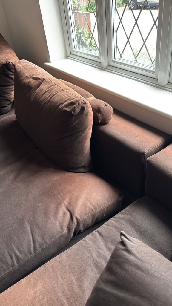 image for Sofa and poof for sale 