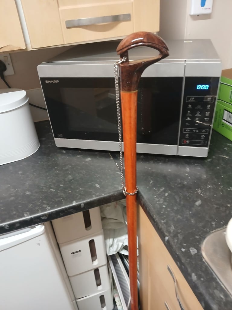 Handmade hardwood walking stick 