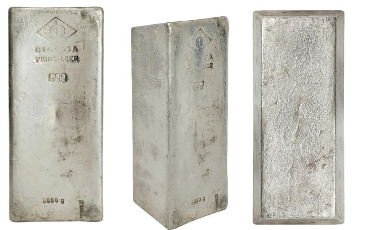 image for 5kg silver bullion by Degussa