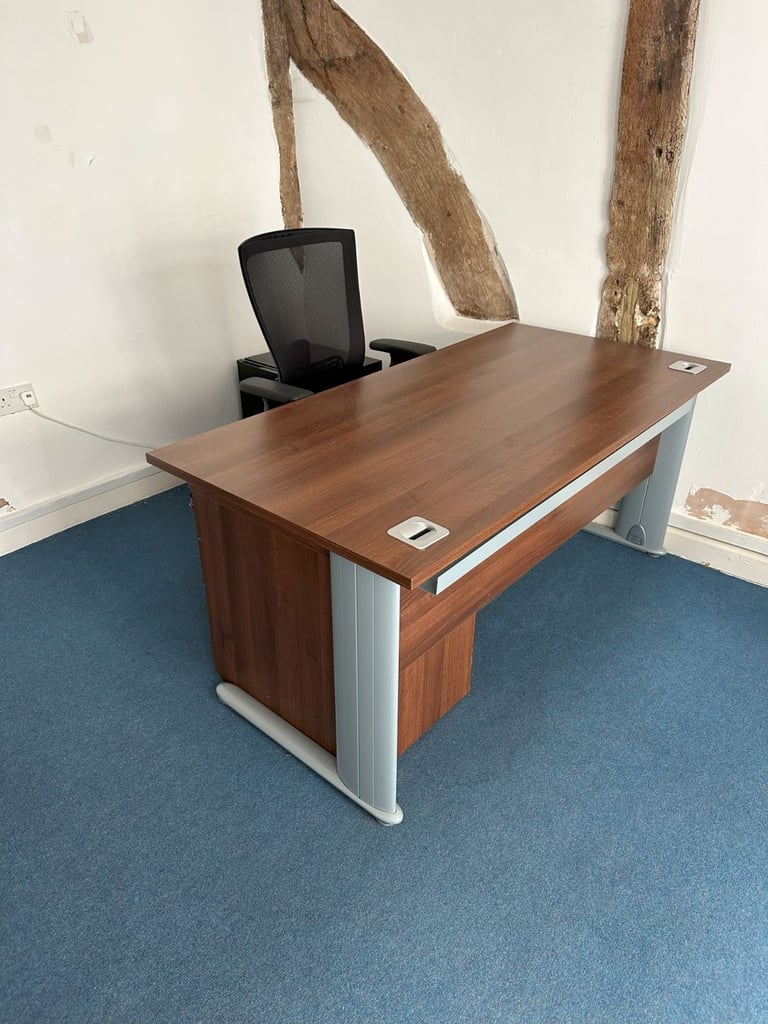 image for 2 x walnut veneer desks