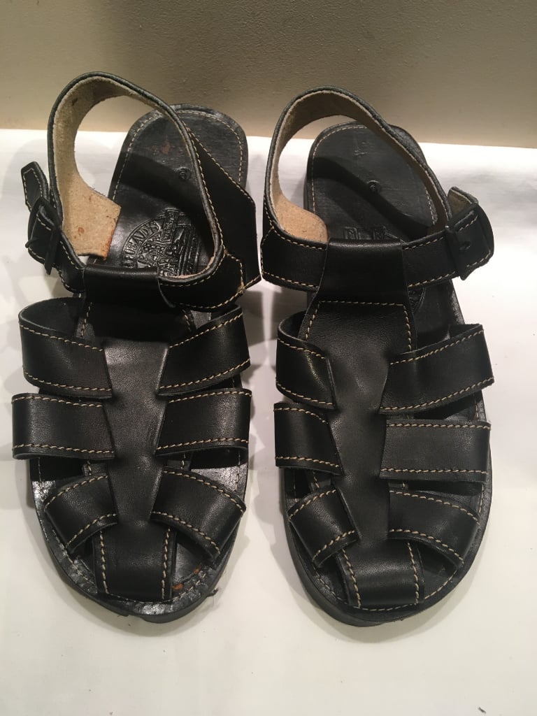 Fairheads Fisherman Sandals Black Leather - Unisex fit UK 7, EU 41 - Brand New, Unworn