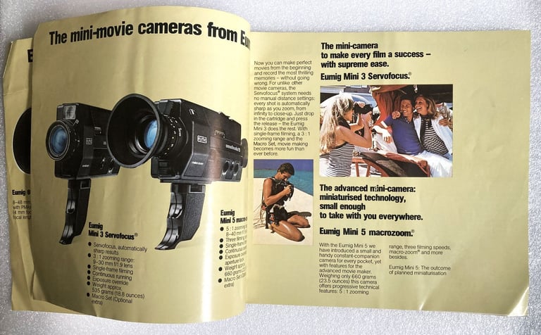 VINTAGE EUMIG SUPER 8mm Cine Cameras & Projectors 24 Page Full  Colour  Brochure.