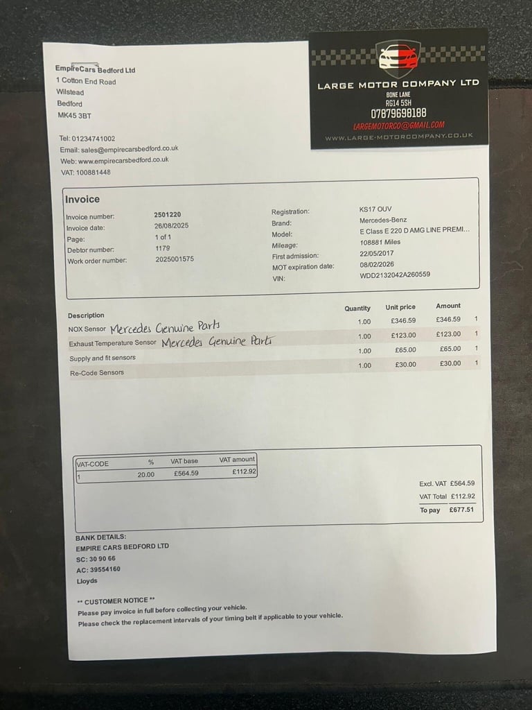 2017 Mercedes-Benz E Class 2.0 E220d AMG Line (Premium) G-Tronic+ Euro 6 (s/s) 5dr ESTATE Diesel ...