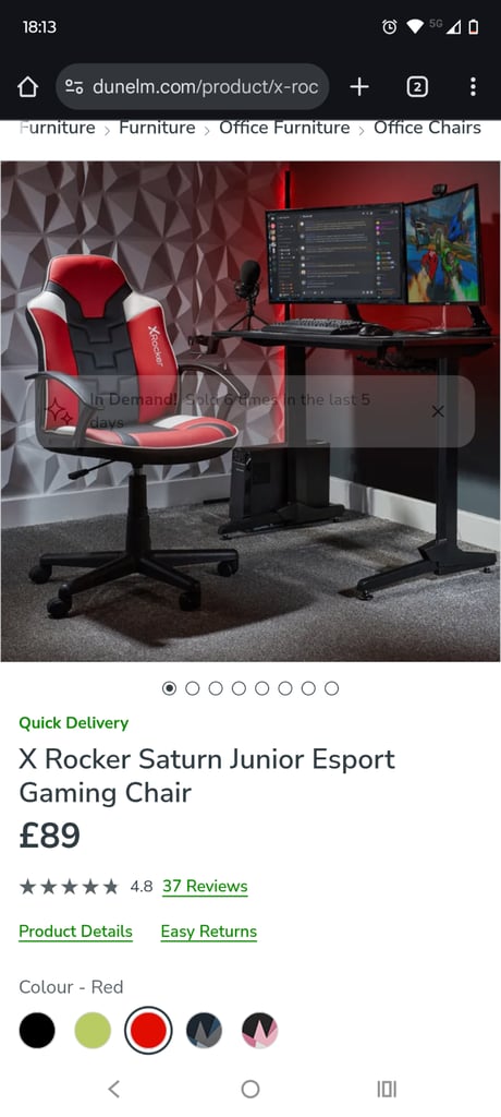 image for X Rocker Saturn gaming chair