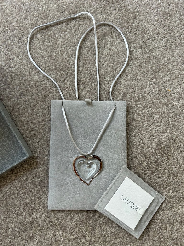 Lalique Clear Crystal Pendant Necklace