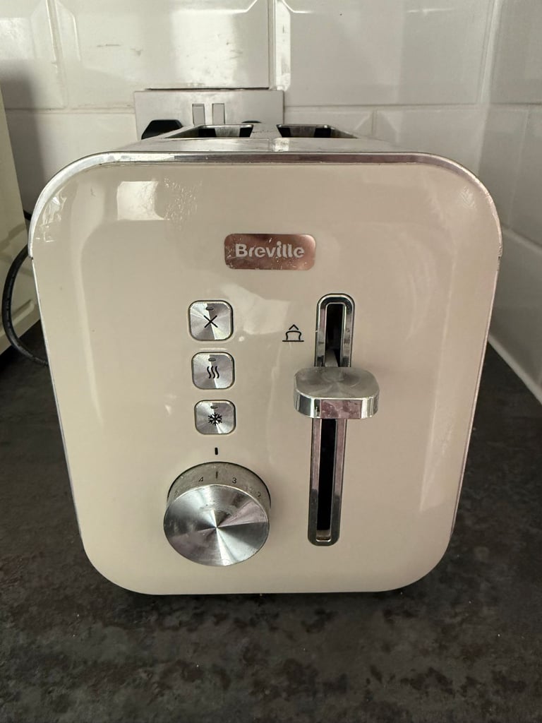 Russell Hobbs Microwave + Breville kettle and toaster bundle in Cream and Stainless Steel