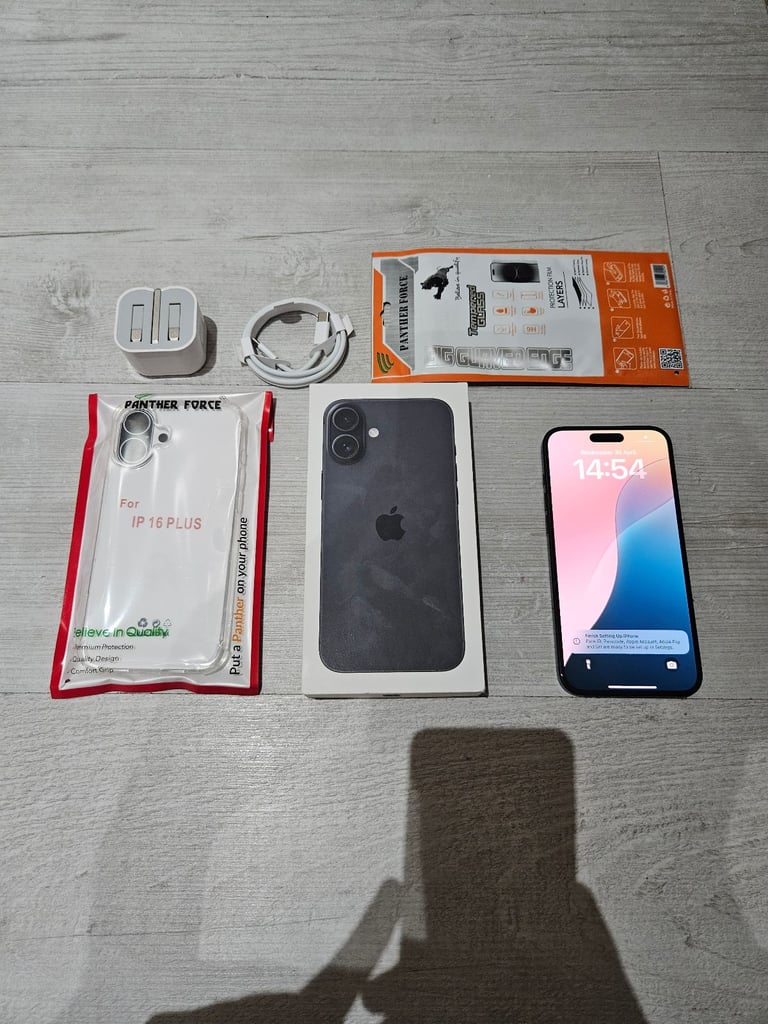 image for Iphone 16 Plus 5G Bundle 128GB 97% Batt Unlocked 128GB Black Warranty I Phone