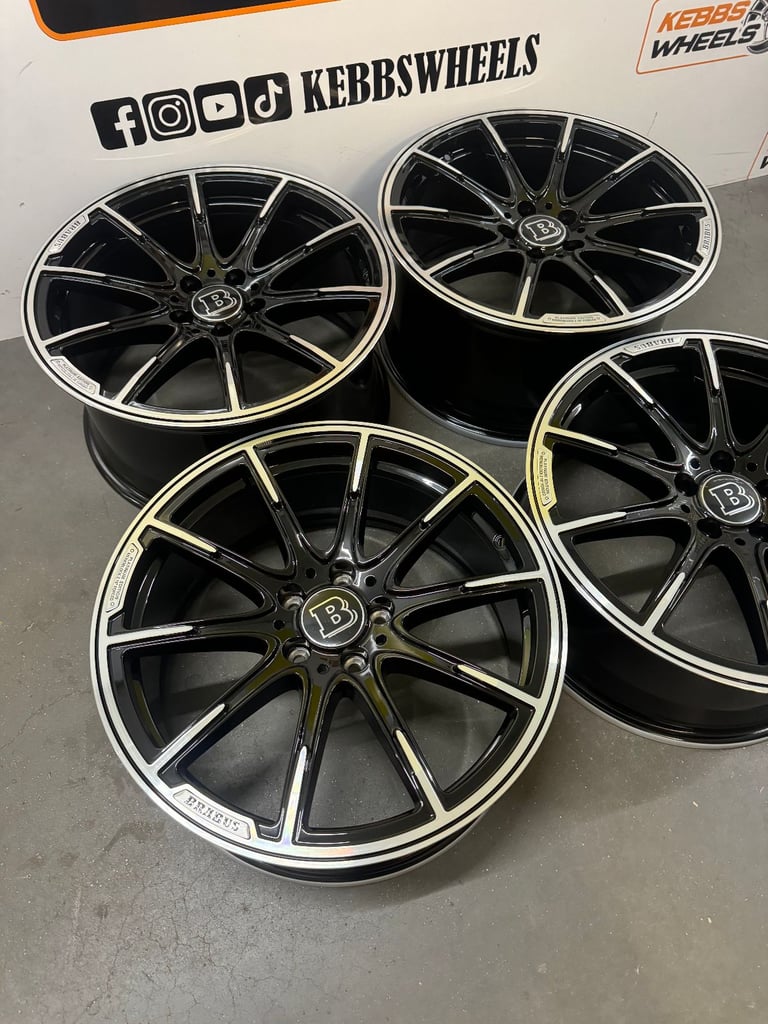 19" MERCEDES BRABUS REPLACEMENT ALLOY WHEELS C CLASS E CLASS S CLASS 