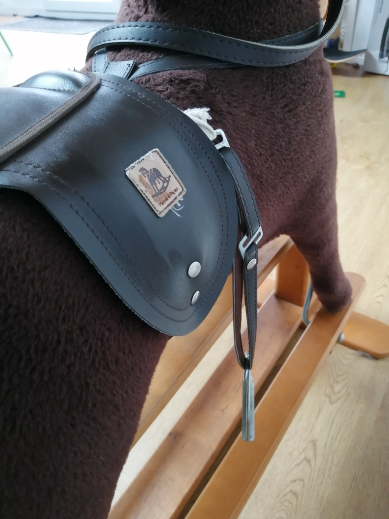 Vintage solid wood base large Mamas and Papas Rocking Horse