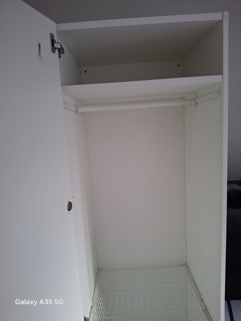 Ikea fonnes white single wardrobes