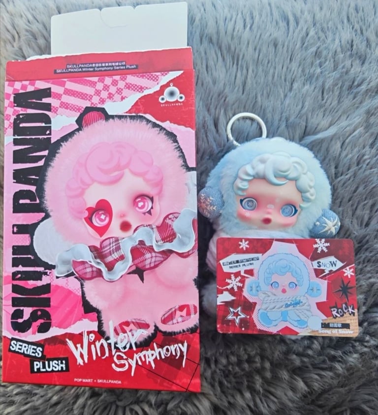 image for POP MART SKULLPANDA WINTER SYMPHONY SERIES PLUSH VINYL FACE AUTHENTIC.