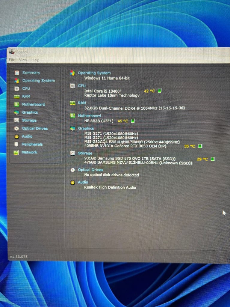 Victus 15L Gaming Desktop, i5 13400F, NVIDIA GeForce RTX 3050