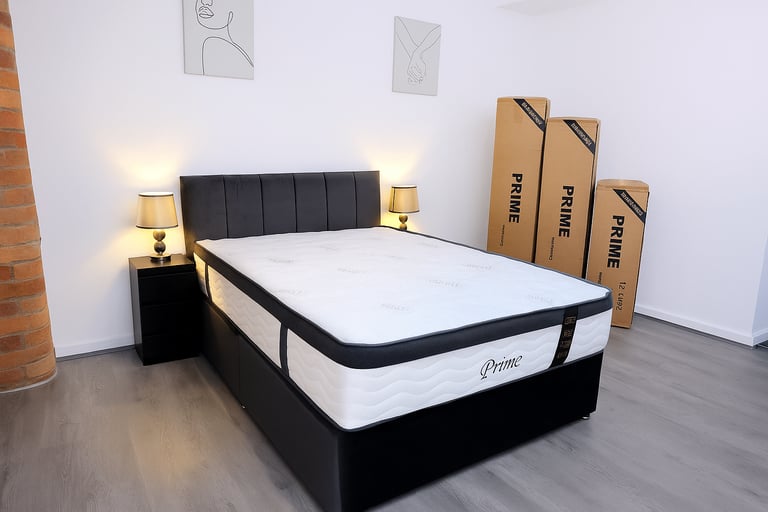 Premium divan bed with headboard and deep storage, suitable for any bedroom