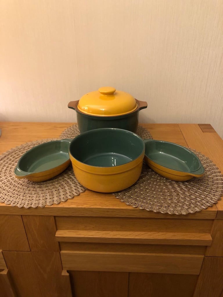 image for Denby casserole dish and three serving dishes plates. Excellent condition and dishwasher safe