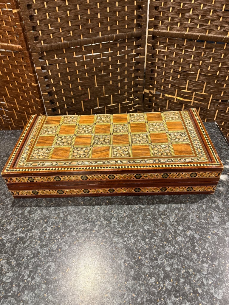 Vintage backgammon hand made board 