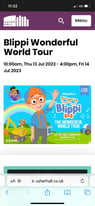 Blippi Tickets 13/7/23 at 4pm