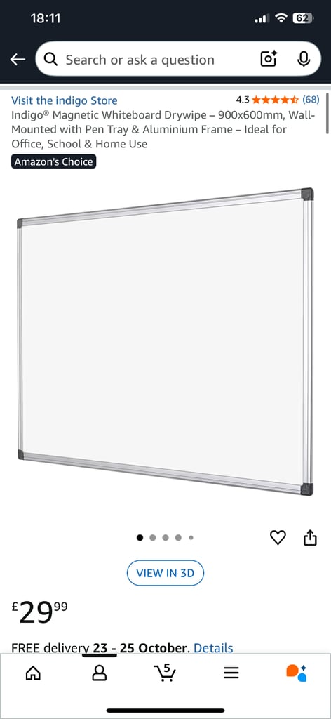 image for Large whiteboard