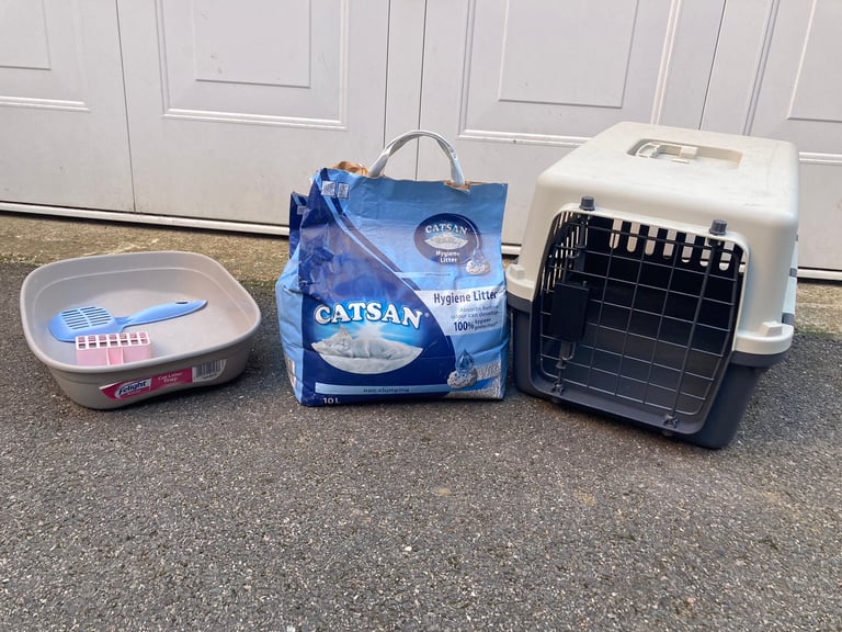 Cat box, litter tray and litter