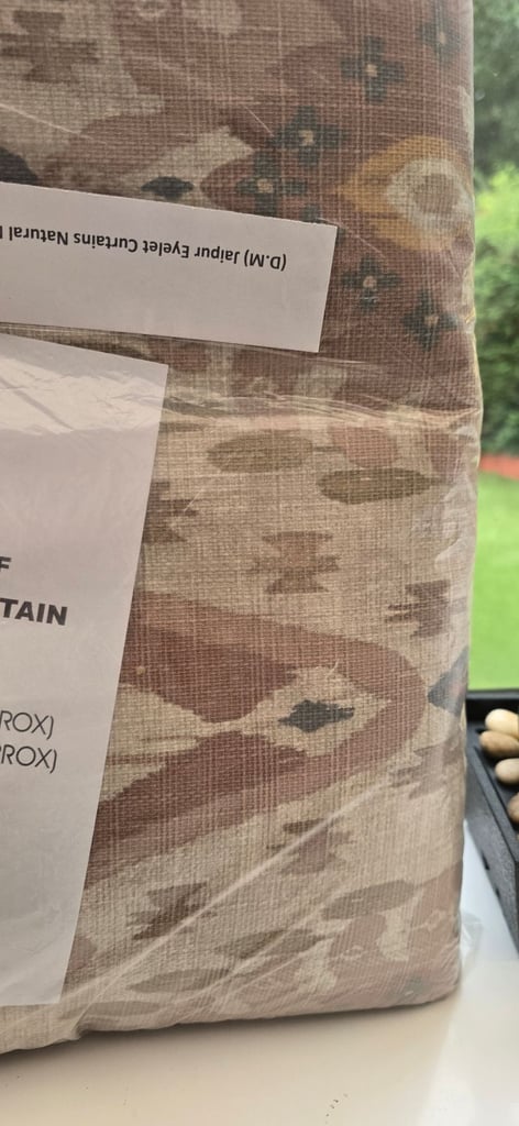 Dunelmn jaipur eyelet natural   curtains 