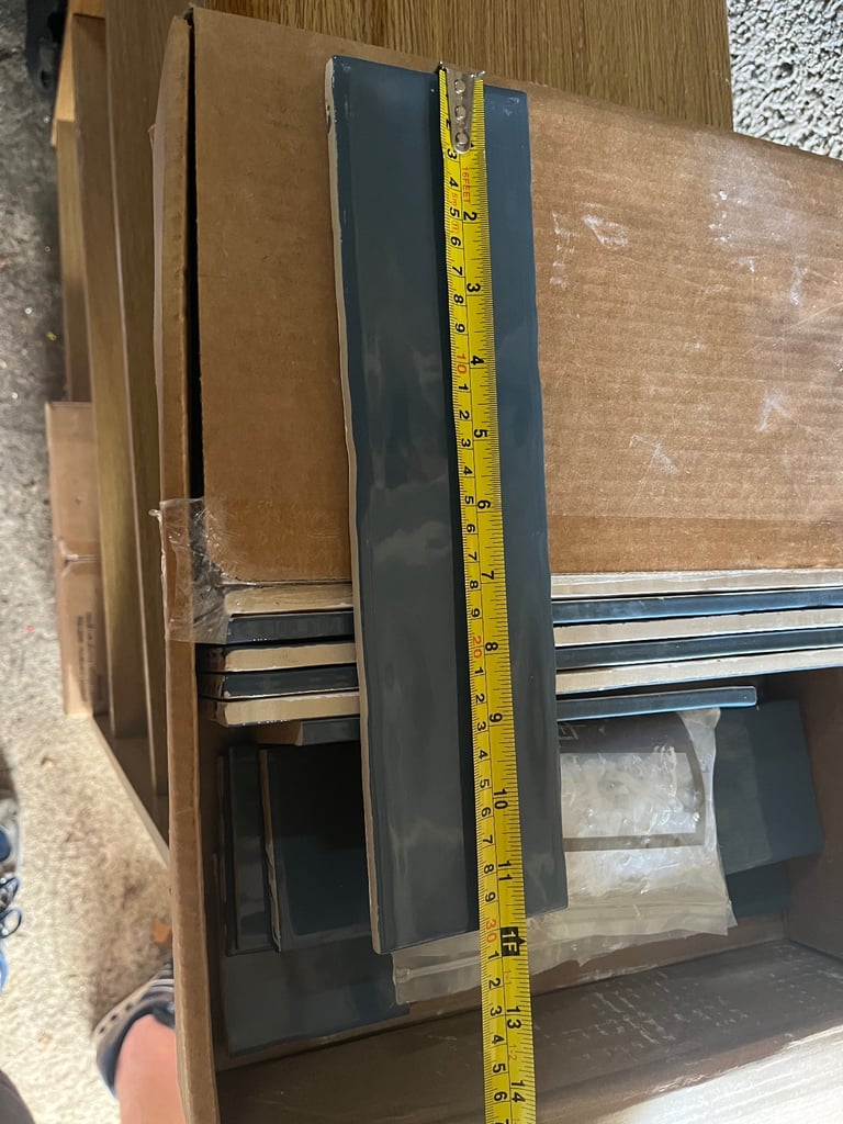 Vernisse tiles blue 67 plus cuts and 2 trims 