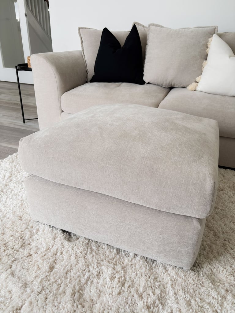 Sofa Club-Clapham 3-seater sofa-colour Summer Linen+FOOTSTOOL! New Price! 620 for all! Barely used!