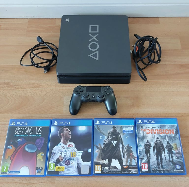 1TB Days Of Play Playstation PS4 Slim with official controller and games 