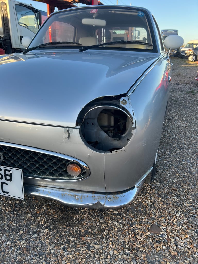 1991 NISSAN FIGARO CONVERTIBLE SILVER AUTOMATIC PETROL SALVAGE DAMAGED REPAI CAT