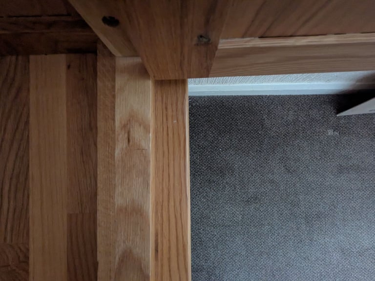 Solid oak large triple wardrobe