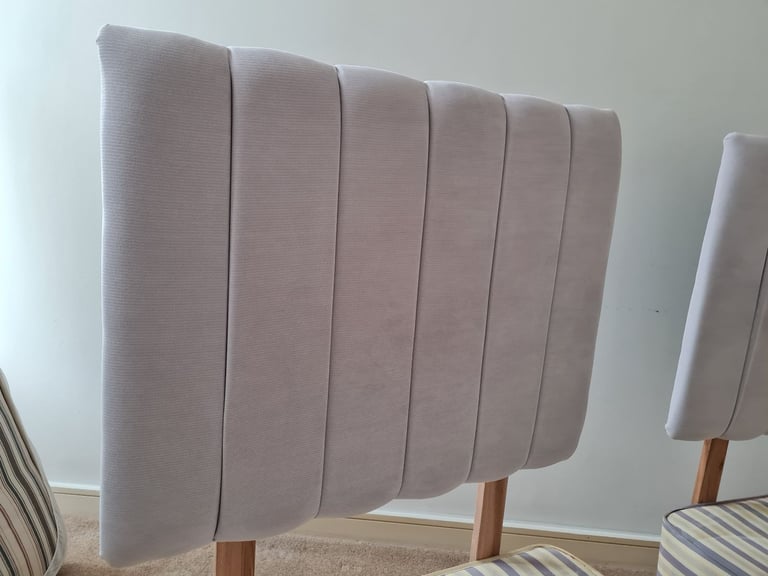 10 Grey small single bed 2ft 6 sized upholstered head boards