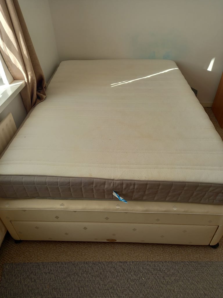 image for Double bed and mattress