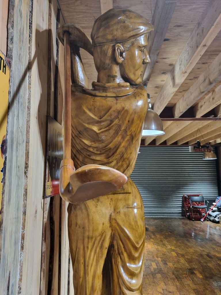 Larger Than Life Teak Golfer  (8'3")