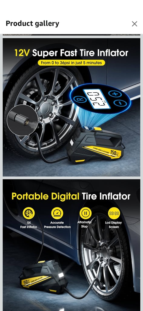 Tyre inflator air compressor(brand new)