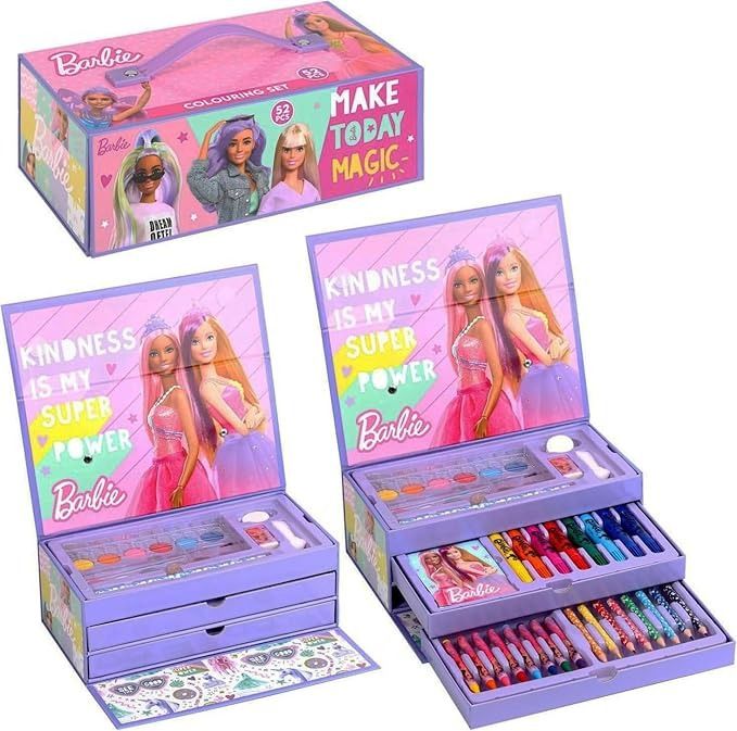 official barbie colouring 3 drawer chest brand new sealed.