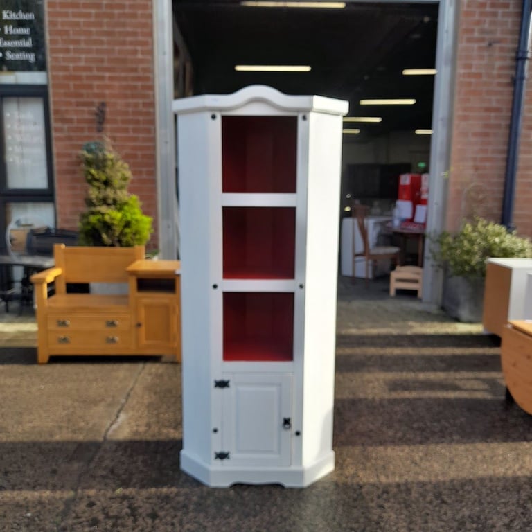 Painted corner cabinet 77cm x 50cm x 178cm, Ref:19609