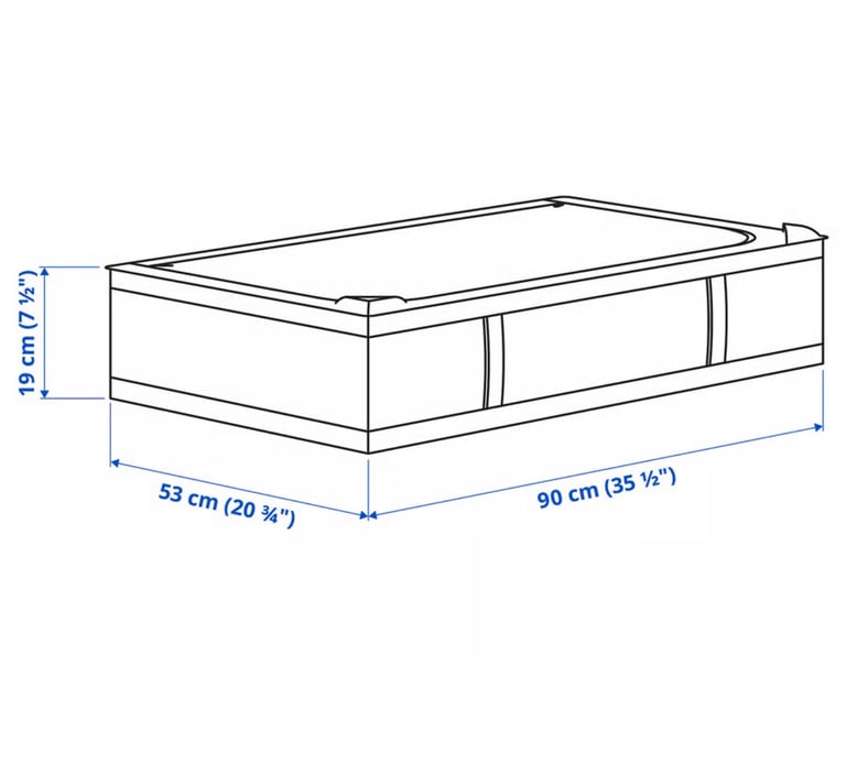 As New IKEA Storage Case - White - 90x53x19 cm RRP £8