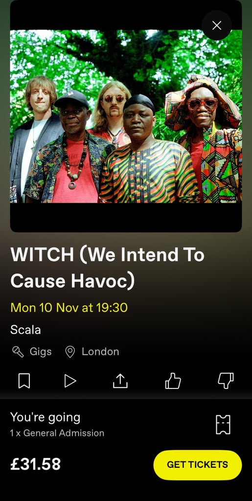 🎸 WITCH (We Intend To Cause Havoc) — Live in London! 