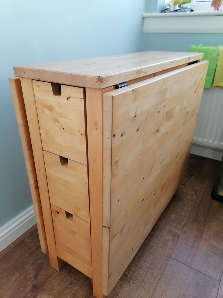 Solid birch IKEA table.