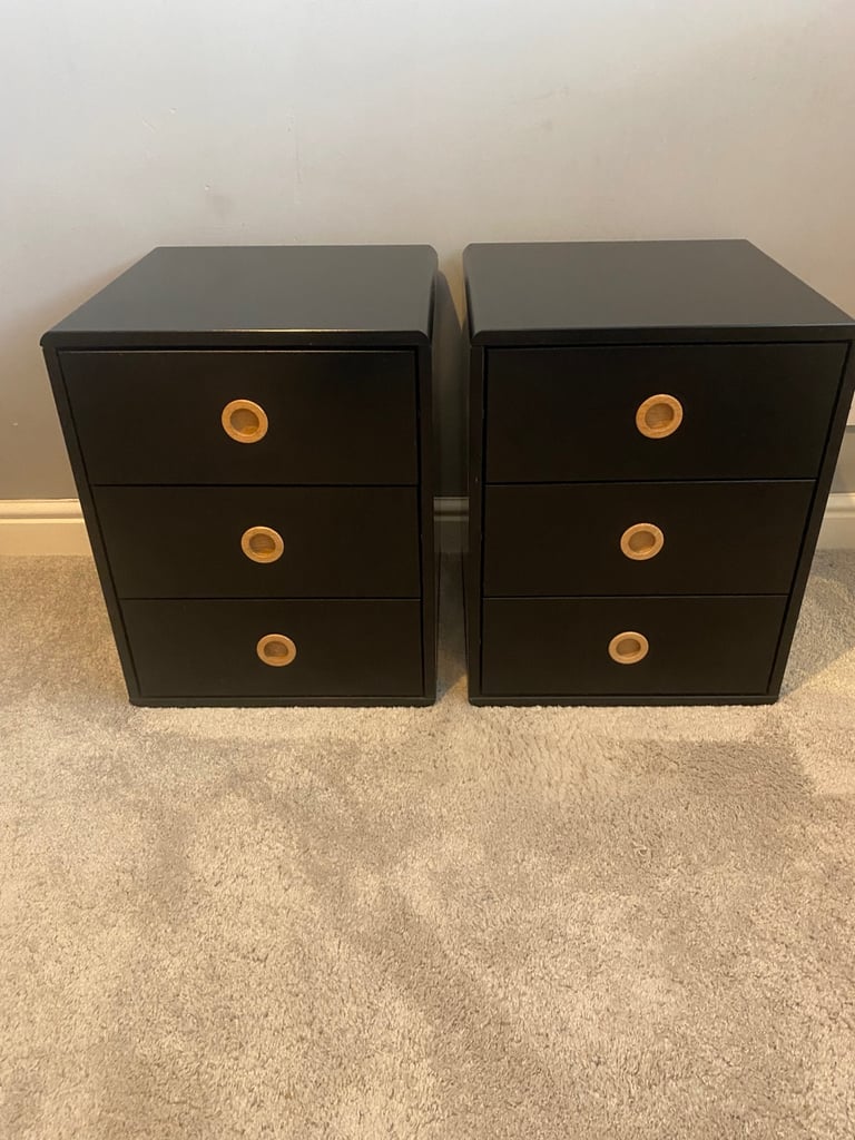 Bedside Table with Drawers (x2)