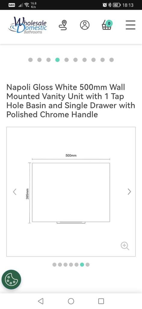 Wholesale domestic napoli wall hung vanity unit new