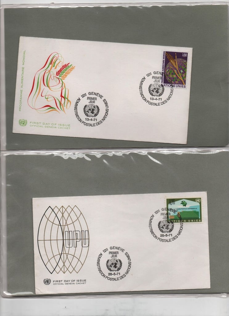 23 United Nations first day covers