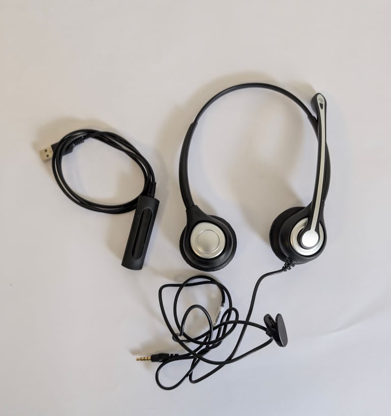 Wantek Headsets 602F with Microphone Noise Canceling and Cable USB 3.5mm Plug.